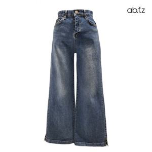 [에이비에프지]밑단 트임 포인트 데님 와이드 팬츠 APZ5HE35G