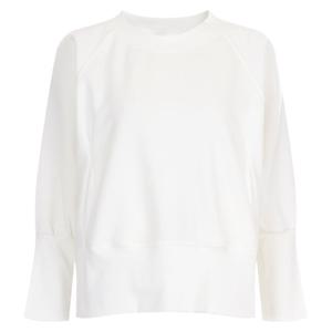 샵앤) 국산 여성 앞포켓 나그랑 밑밴딩 가오리핏 맨투맨 티셔츠 DAI-WSH-20328-화이트