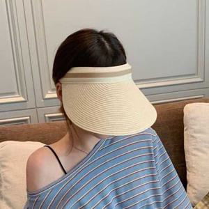 바캉스패션모자 3컬러 1P 배색 썬캡 햇빛가리개
