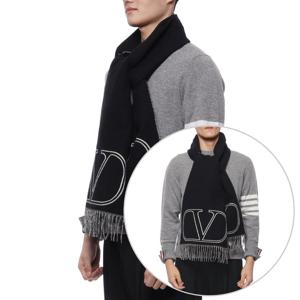 [발렌티노] 23FW 남성 V 로고 자카드 머플러 (3Y2ER033 KII 0NA 23F)