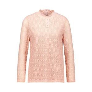 [벨리시앙]이중 셔링 반하이넥 레이스 블라우스 BL3308