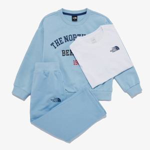 [노스페이스키즈] (NM5MR03W_라이트블루) 키즈 스쿨데이 3PCS 세트   NKUS