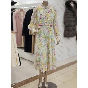 미니멈 세이브존01 프릴넥 쉬폰 롱 원피스 MZAGWO2940A