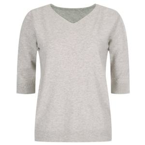 샵앤) 워너 여성 5부 V넥 봄 간절기 레귤러핏 오피스 데일리 반팔 니트 티셔츠 WNW-WKN-11867-L베이지