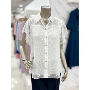 미니멈 세이브존01 시퀸프릴 슬리브스 블라우스 MXBAWB4140