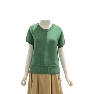 [비지트인뉴욕]라운드 반팔 면 니트VB4SK61