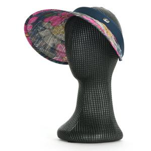 샵앤) 국산 여성 오픈형 형태보존 와이어 꽃무늬 썬캡 모자 KM-WH-0820-네이비