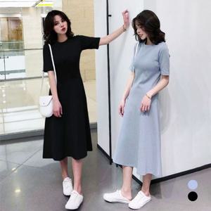 여성 A라인 반팔 원피스 LJM-067