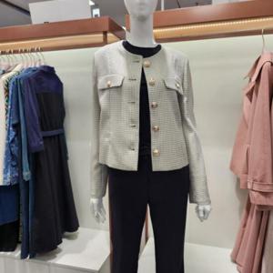 수스 HC04 라운드 체크 슬림 자켓 S251BJK203