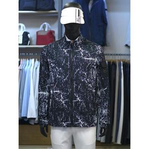 팜스프링스 세이브존03 팜스프링스 남성 골프 봄 여름 페인팅 패턴 하이넥 집업 점퍼 AGSWJM251503A