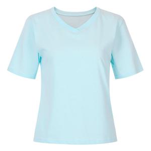 샵앤) 국산 여성 겹브이넥 무지 기본 반팔 티셔츠 DAI-WSH-20555-소라