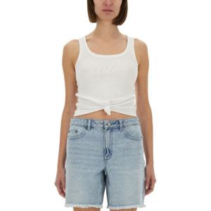 마이클코어스 리브 노티드 프론트 레이싱 탱크 탑 MS551NZH6E 1