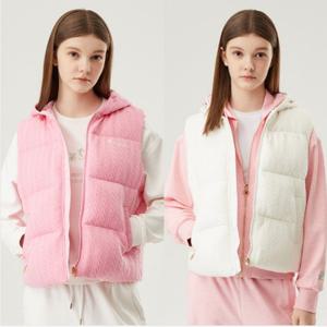 르꼬끄 여성 케이블 스웨터 후드 패딩 베스트 QP122OST11