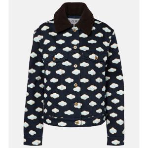 로에베 프린트 시어링 트리밍 데님 재킷 P01032765