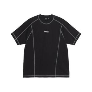 스투시 웨이브 코튼 크루 티셔츠 블랙 1140347