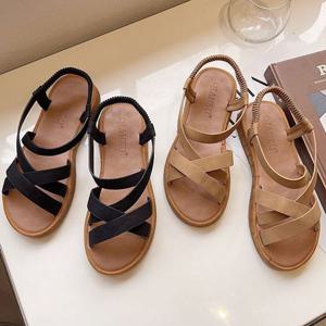 쫀득몰드창 위빙 스트랩 뒷밴딩 편한 2컬러 여성샌들