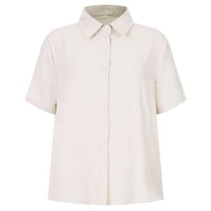 샵앤) 여성 하객룩 정장 링클프리 카라넥 반팔 블라우스 INT-WBL-20544-연베이지