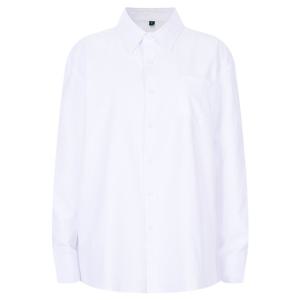 샵앤) 남여공용 루즈핏 카라 옥스퍼드 긴팔 남방 셔츠 INT-WBL-20548-화이트