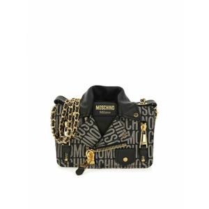 [MOSCHINO] 라프리마 여성 크로스 바디 가방 바이커 로고 루렉스 74288269A1555 골드 /8