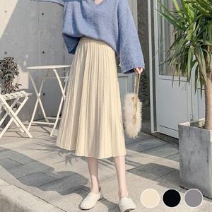 A라인 예쁜 꽈배기 밴딩 스커트 URD-503