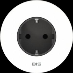 부품 BIS 빌트인 가구 매입 콘센트 원형 BIS-W401 화이트