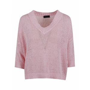 [ROBERTO COLLINA] 라프리마 여성 보트 넥 코튼 mixed 저지 B4102231 핑크 /8