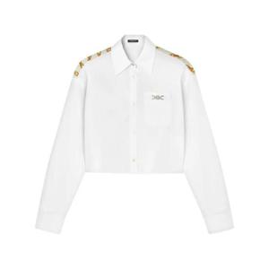 25 FW 베르사체 체인 스트라이프 크롭 셔츠 10137651A13878 TP434195870