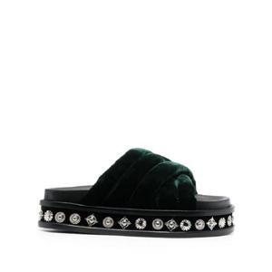 25 FW 토가풀라 스터드 벨벳 슬라이더 샌들 50mm AJ1281 TP432191080