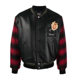 25 FW 로베르토 카발리 플레이드 소매 보머 재킷 PRP810PN001 TP438293034