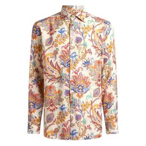 25 FW 에트로 페이즐리 프린트 리넨 셔츠 MRIB000199SA337 TP438275601