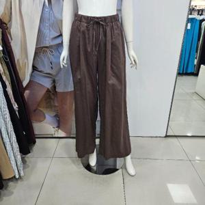 Ab.f.z DP01 끈밴딩핀턱린넨와이드팬츠 AFZ2QPA1