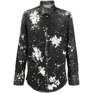 25 FW 디스퀘어드2 스터드 블리치 이펙트 데님 셔츠 S74DM0725S30357 TP432501266