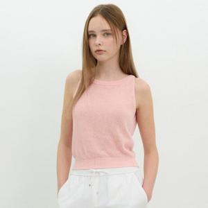 [올리브데올리브]홀터넥 린넨 슬리브리스 니트탑 (OH5MP463)