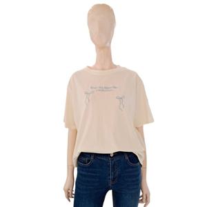 [숲]레터링 리본 자수 포인트 반팔티 SB5ST8FF