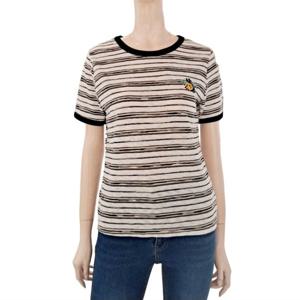 [숲]라운드 스트라이프 꿀벌 자수 반팔티 SB6ST34B