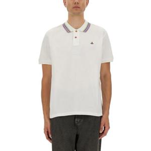 비비안웨스트우드 남성 화이트 반팔 폴로 2H01000P_J0009A401