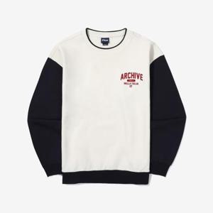 [휠라]면혼방 컬러블럭 맨투맨 (FS2POG1108X_IVY)