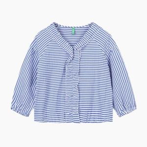 [베네통]시어서커 스트라이프 패턴 블라우스BABL70531
