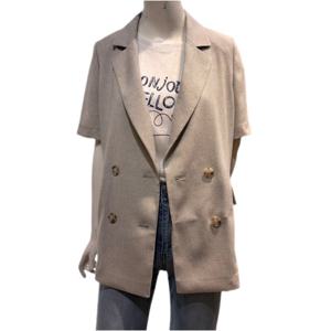 [숲]더블 버튼 오버핏 반팔 자켓(SB6JK301)