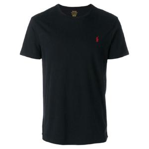 POLO RALPH LAUREN 로고 디테일 블랙 코튼 티셔츠 710680785001