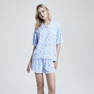 [예스][3부기장]플로랄 레이온 반팔소매 여성 파자마YSWNB343