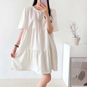 샵앤) 여성 3단 캉캉 루즈핏 A라인 미니 원피스 WON-WDR-WFIRO09