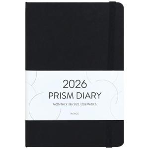 [인디고] 2026 프리즘 B6 먼슬리 다이어리 (날짜형, 32절, 월간) - 블랙