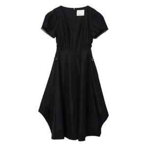 25 FW 31필립림 퍼프 소매 V넥 미디 드레스 P25190960LCE TP440018193