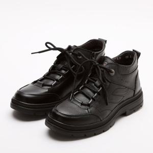 남성 소가죽 기모 하이탑 스니커즈 신사화 WW-SEK-HDG32-블랙