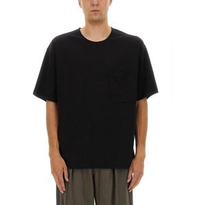 르메르 블랙 코튼 실크 티셔츠 TO1457 LJ1043BK999