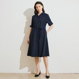 [요하넥스]카라셔츠 플레어 원피스J5B5D302