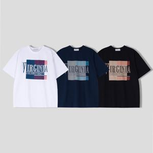 남자 오버핏 버지니아 분또 반팔 티셔츠 RM-TSH-Q022-네이비
