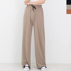 샵앤) 여성 스트라이프 허리 밴딩 와이드 팬츠 WDM-WPT-GQQP210