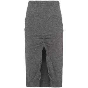 25 FW 프라다 사이드 슬릿 울 캐시미어 스커트 21434S231129O TP440960253